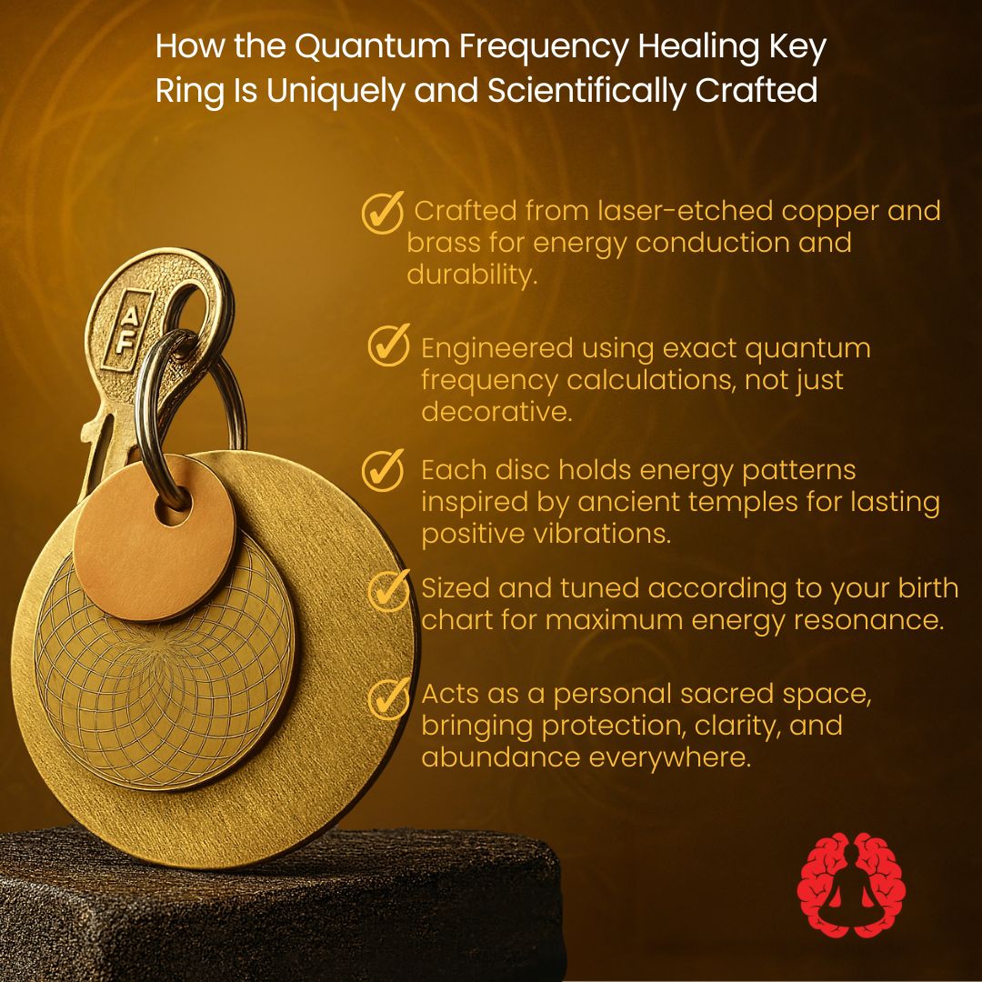 Quantum Frequency Healing Key Ring for Wealth, Health & Success – Custom Made for Your Success